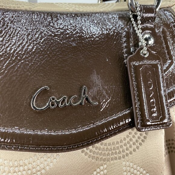 COACH Ashley Signature C Dotted Op Art Monogram Shoulder Bag - G1280-F20068 - Picture 8 of 14